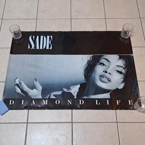 Sade's 1984 Debut Album  "Diamond Life" Vintage Poster